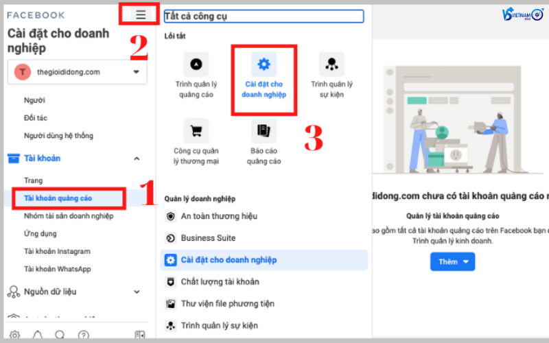 quản lý tài khoản quảng cáo