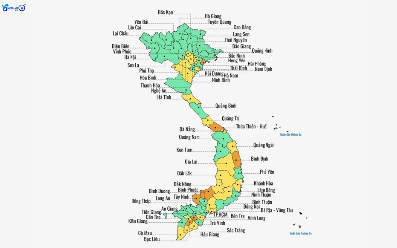 Danh sách các tỉnh được gộp mới nhất năm 2025
